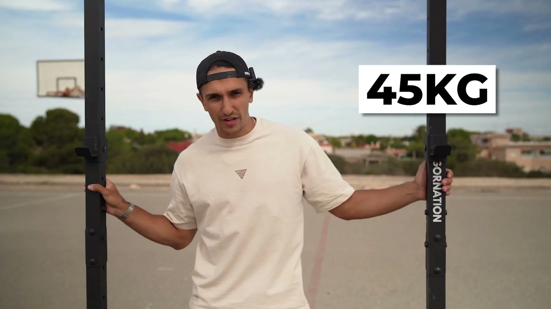 Daniel Flefil testing the stability of the Gornation Pull Up Station without added weight